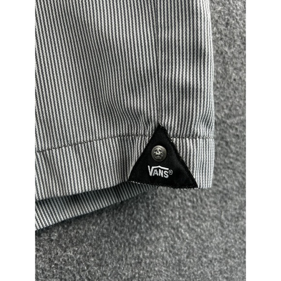 Vans Gray Black Striped Men's 36 Bermuda Shorts Skater Board Grunge Cali Punk - Picture 3 of 7